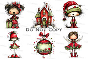Whimsical Christmas Cabin Clipart, an Illustration by Craft Nest (Thumbnail 8 of 8)