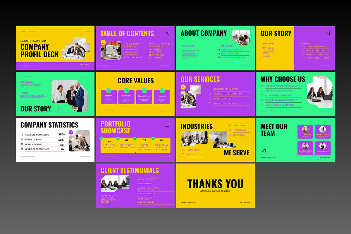 Modern Company Profile Presentation, a Presentation Template by adoestudio (Photo 7 of 8)