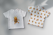 Cute bee, childish cartoon set, an Animal Illustration by Good Studio (Thumbnail 4 of 6)