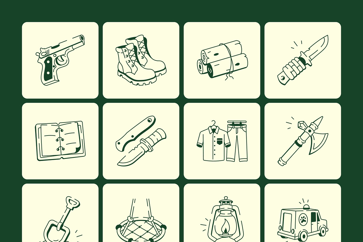 Safari Doodles Icons, an Outline Icon by Vectors Market (Photo 8 of 9)