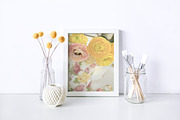 Paint Brush White Frame Mockup, a Print Template by SunnyTangerine Stock (Thumbnail 4 of 4)