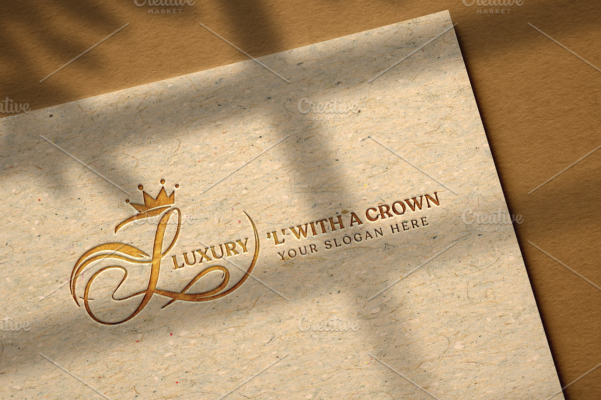 Stylized 'L' With a Crown Logo, a Branding & Logo Template by FusionadCreates (Photo 2 of 6)