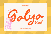 CS Galya Pixel, a Script Font by Craft Supply Co. (Thumbnail 1 of 8)