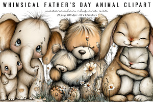 Whimsical Father's Day Animals PNG, an Illustration by SinaCreation