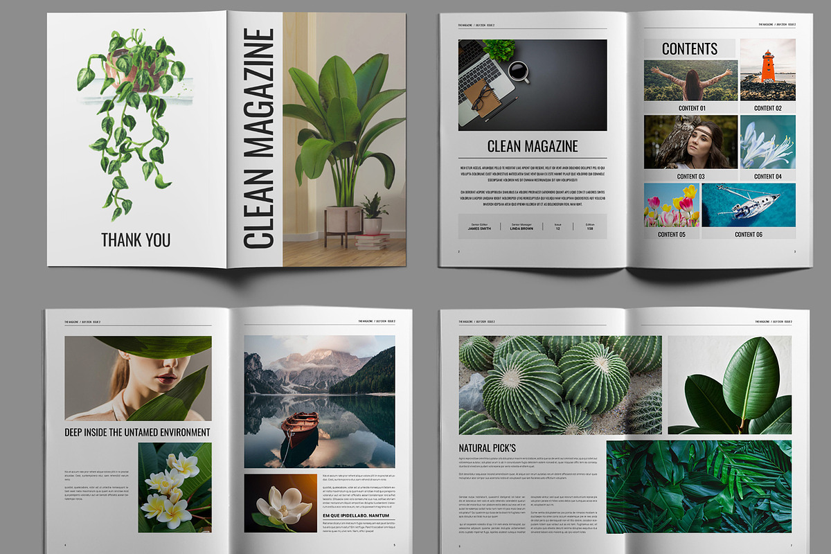 Clean Magazine Template