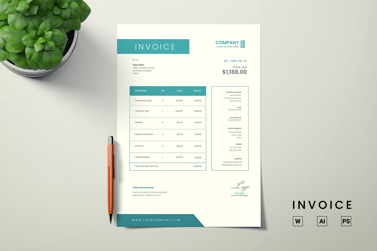 Invoice Templates - New York, a Stationery Template by Aprndy85 (Photo 1 of 3)