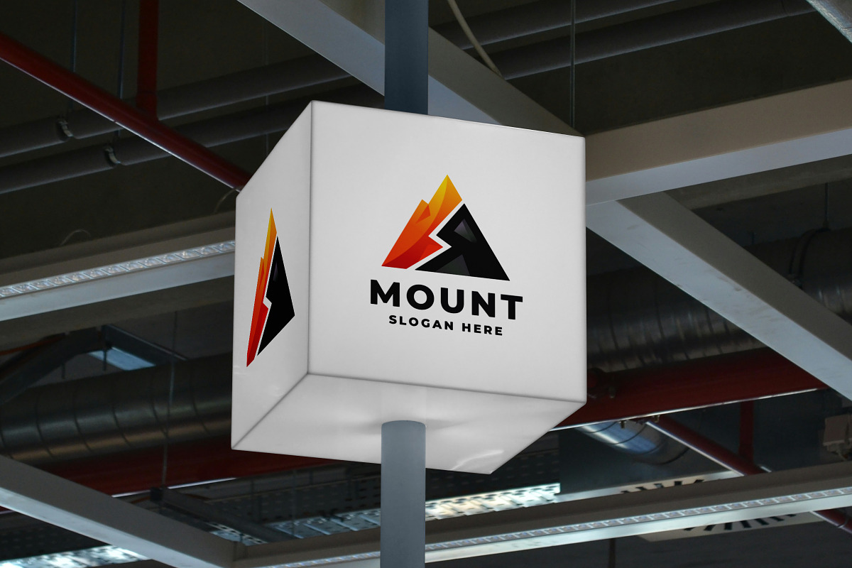 Letter M Geometric Mountain Logo, a Branding & Logo Template by Design_Planet (Photo 2 of 3)