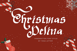 Christmas Delina, a Handwritten Font by Yoga Letter