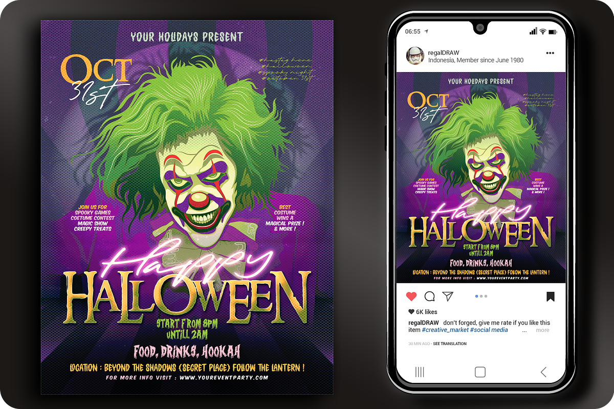 Happy Halloween Flyer, a Flyer Template by regalDRAW (Photo 1 of 3)