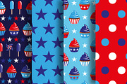 Seamless American Party Patterns, a Pattern Graphic by Iryna Denysova (Thumbnail 6 of 13)