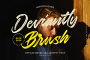 Deviantly Brush | Brush Script Font, a Script Font by Jolicia Type (Thumbnail 1 of 10)