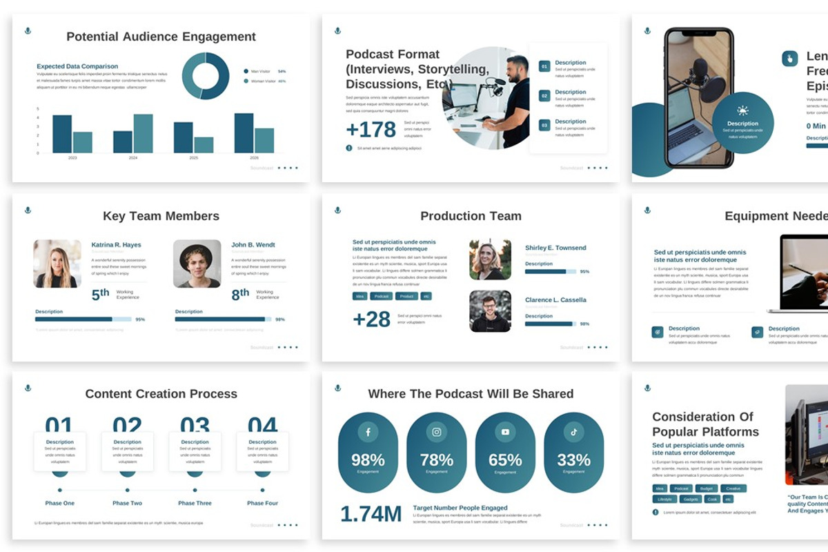 Soundcast - Podcast Keynote Template, a Presentation Template by SlideFactory (Photo 3 of 4)