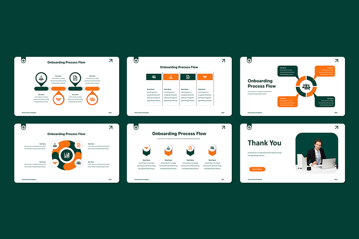 Onboarding Process Flow Google Slide, a Presentation Template by Iqsiart Studio (Photo 3 of 3)