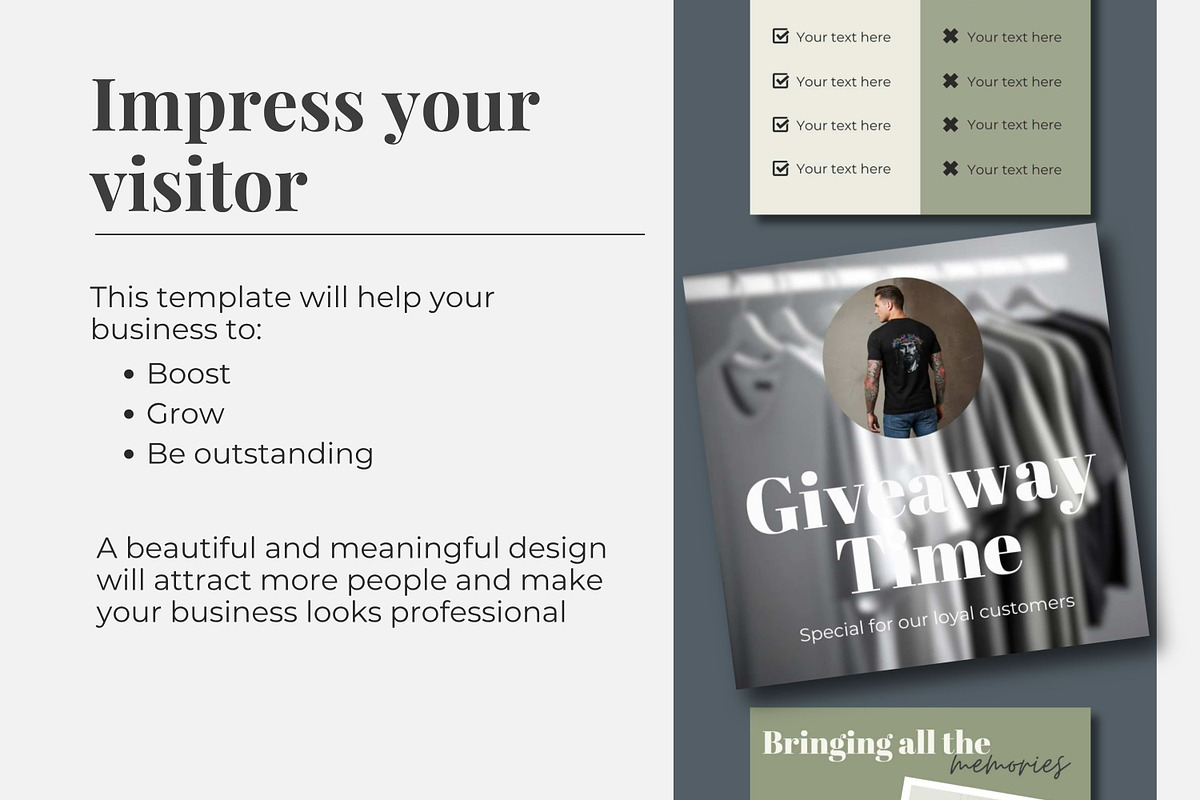 Light Green Instagram Template, a Social Media Template by Everyday Perfection (Photo 2 of 8)