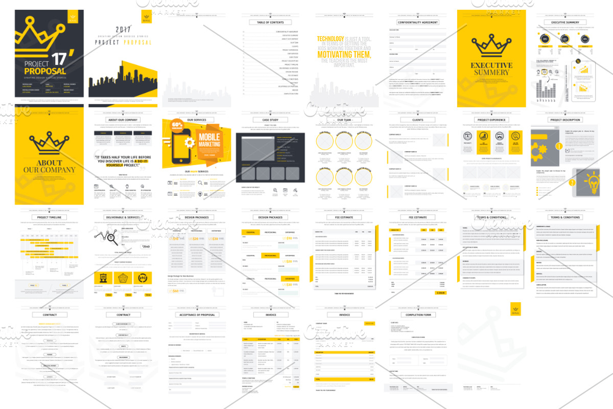 60+ Pages Bundle Proposal Pack -30%, a Stationery Template by Mastergfx (Photo 7 of 56)