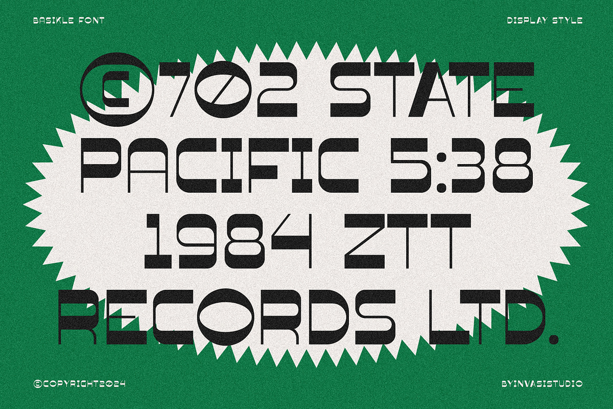 Basikle - Retro Reverse Contrast, a Sans Serif Font by Invasi Studio (Photo 2 of 11)