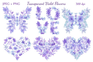 Transparent Violet Flowers