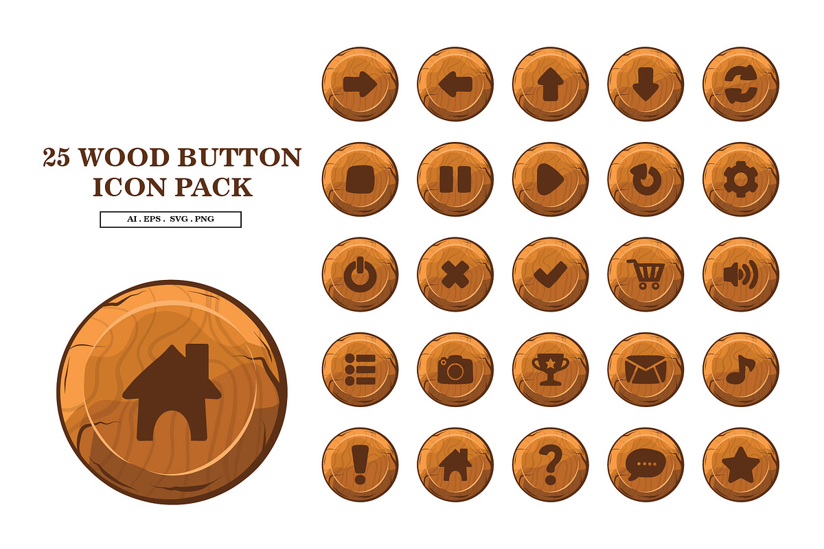 UI elements for game button icons, a Solid Icon by Perucha studio (Photo 1 of 2)