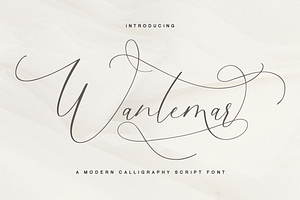 Wantemar - modern calligraphy font
