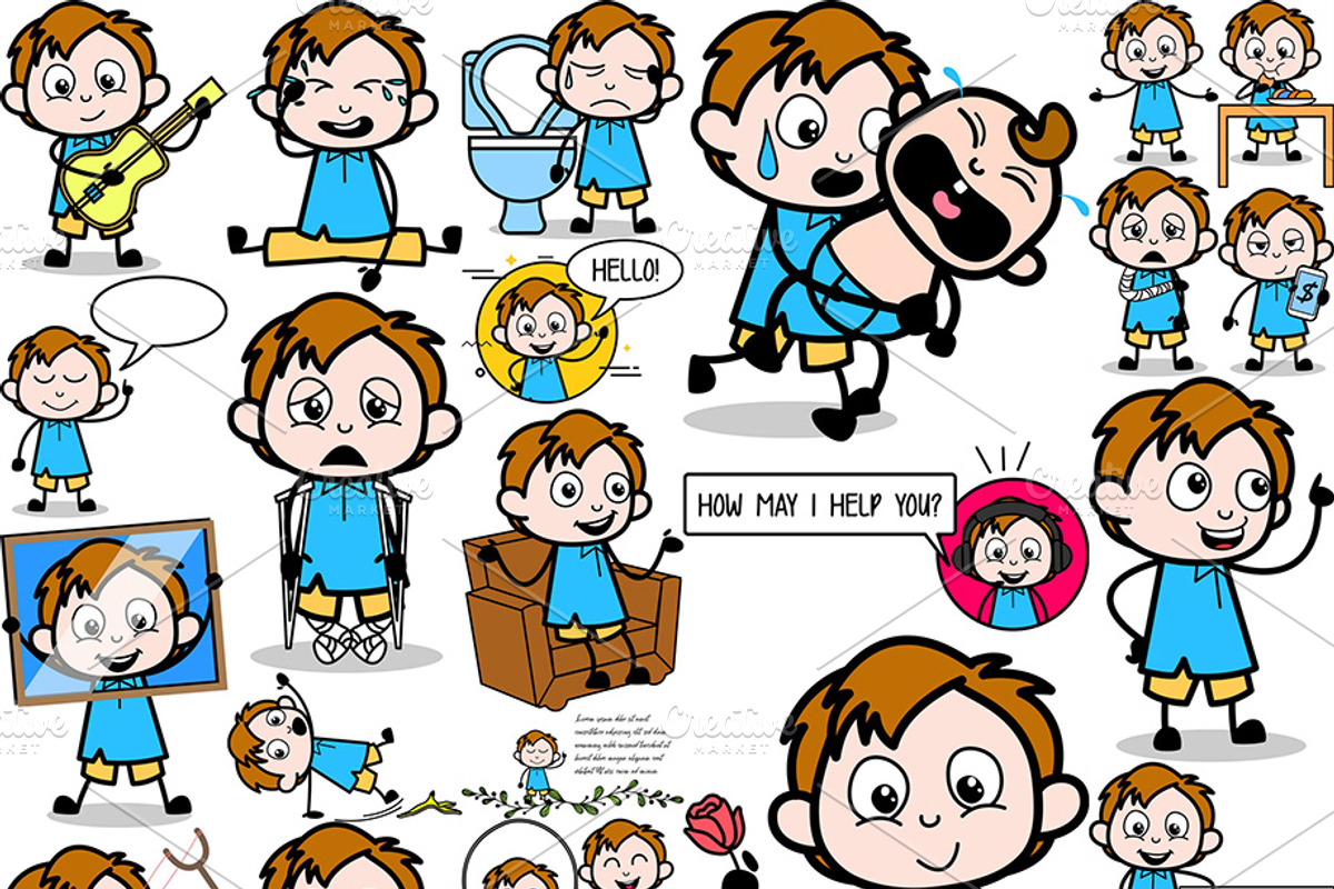 Little Boy ~ Cartoon Character Set, an Education Illustration by The Toon Company (Photo 6 of 7)