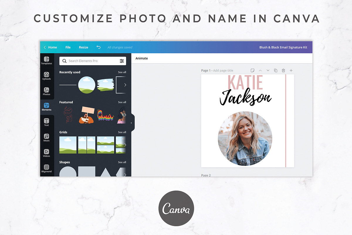 Email Signature | Canva + Gmail, a Templates & Theme by Thirty One Palms Studio (Photo 2 of 6)