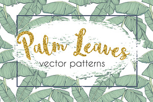 Tropical palm leaves patterns 