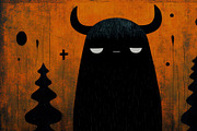Quirky Horned Monster, an Animal Illustration by StockVerse Creative (Thumbnail 4 of 4)