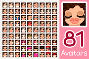 vector BIG avatars SET, a Templates & Theme by WINDmade (Thumbnail 11 of 40)
