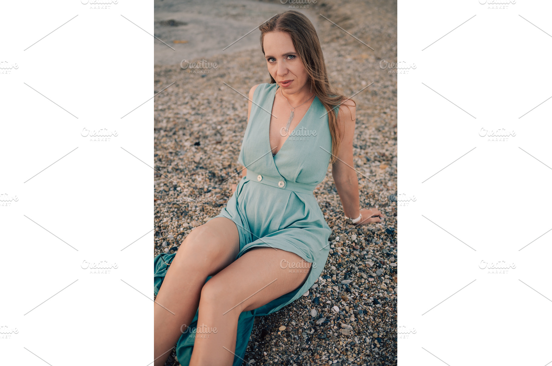 Woman in Flowing Dress on Seaside, a Person Photo by Jan Jack Russo Media