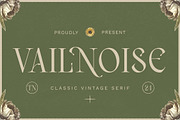Vailnoise - Classic Vintage Serif, a Serif Font by Typia Nesia (Thumbnail 1 of 16)