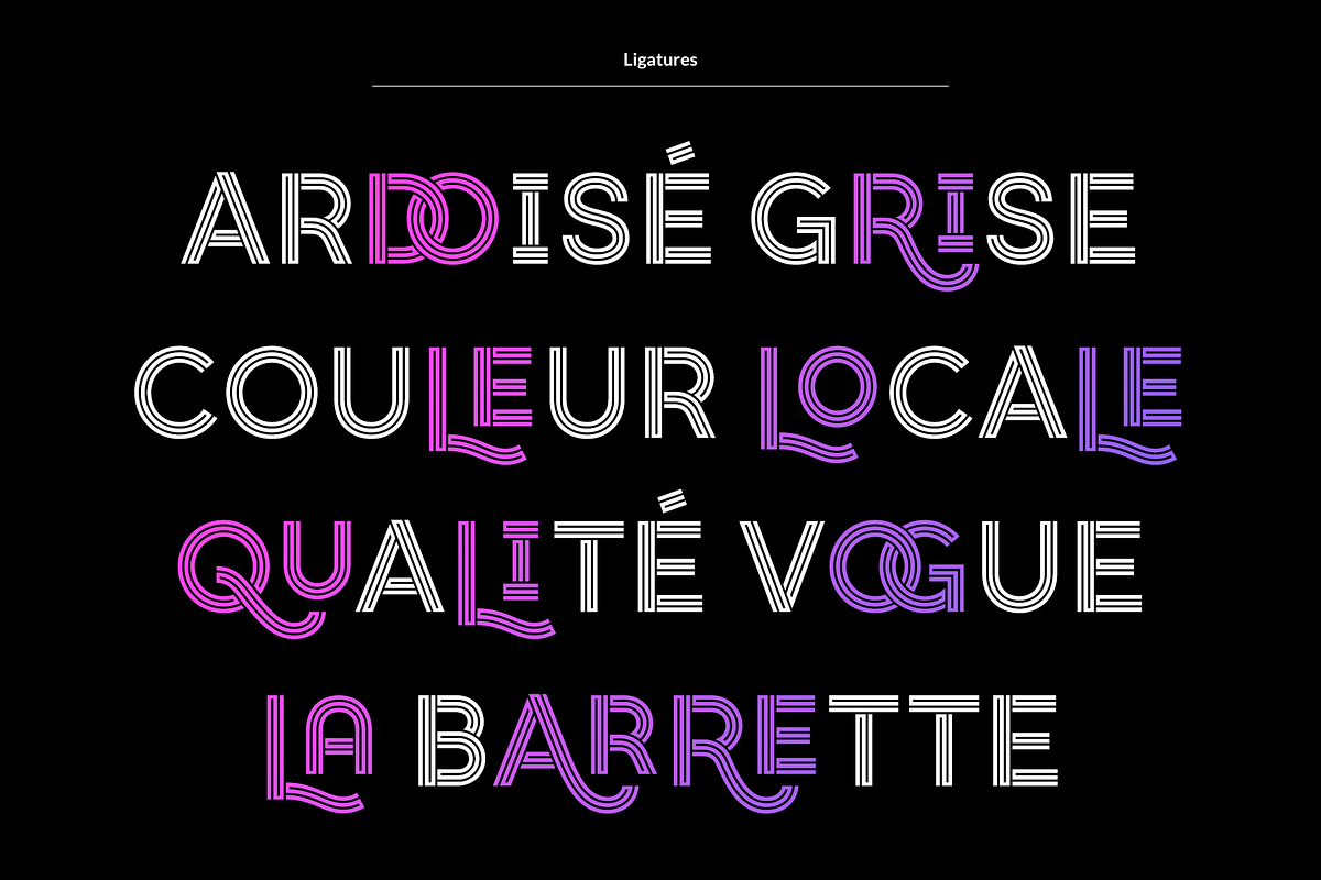 Troix - Multiline Ligature Font, a Sans Serif Font by Studio Dot by dot (Photo 3 of 9)