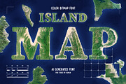 Island Map - Color Bitmap Font, a Symbol Font by Gleb Guralnyk