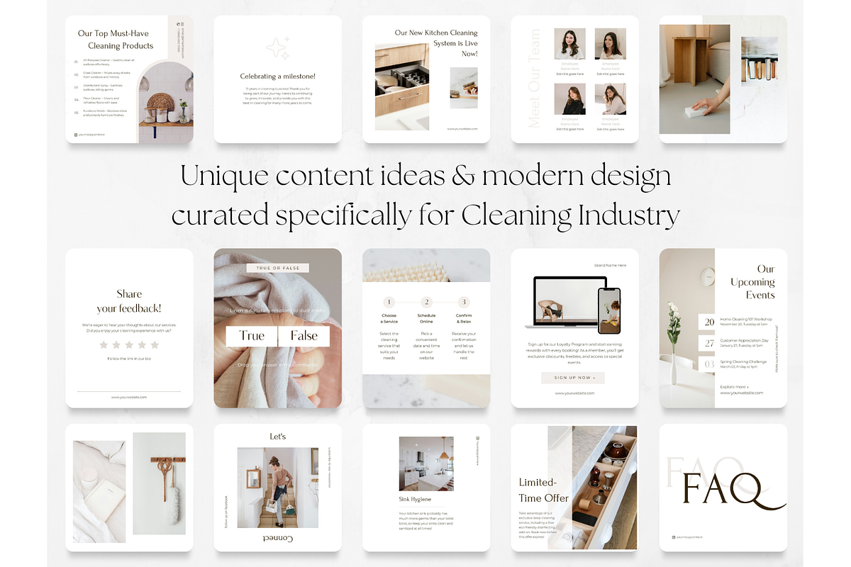 100 Cleaning Business Post Templates, a Social Media Template by PatternLab. (Photo 4 of 10)