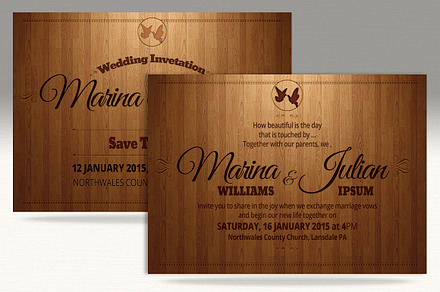 Simple elegant Wedding Card Template