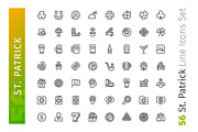 St. Patrick's Line Icons Set, an Outline Icon by Voysla's Shop (Thumbnail 2 of 4)