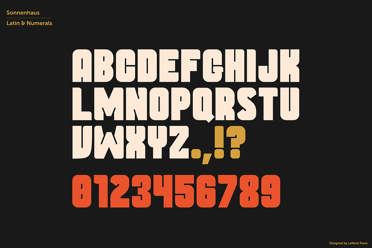 Sonnenhaus - Display Font, a Font by Lefteris Faros (Photo 2 of 5)