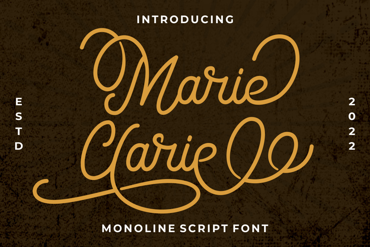 Marie Clarie - Monoline Script Font, a Script Font by PutraCetol Studio (Photo 1 of 11)