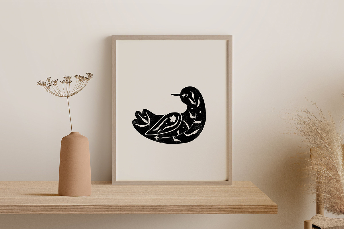 FLORAL BLACK BIRD SILHOUETTES Spring, an Object Graphic by Creativemaker (Photo 10 of 14)