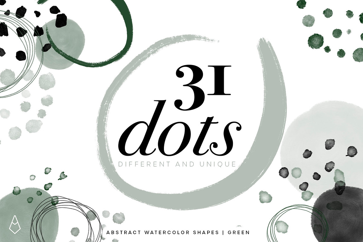 Abstract Watercolor Shapes | Green, a Texture Illustration by agarimoestudio (Photo 7 of 9)