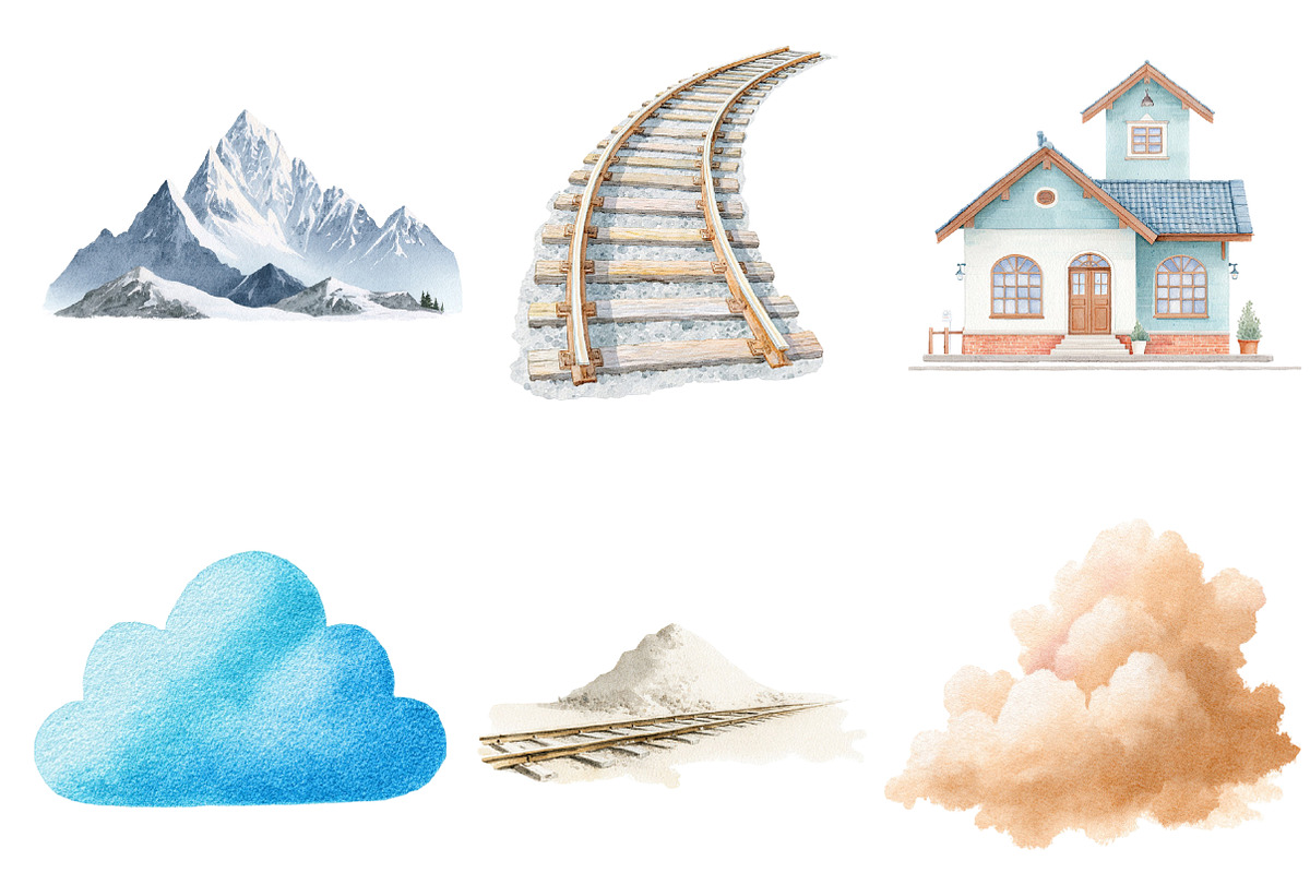 Train clipart, an Illustration by CreationArt (Photo 3 of 5)