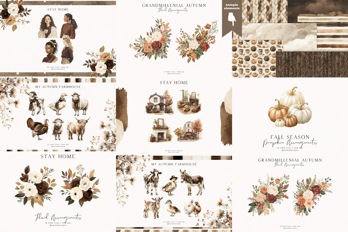 Autumn Mega Bundle 2000+, a Seasonal Illustration by PeDe Designs (Photo 12 of 17)