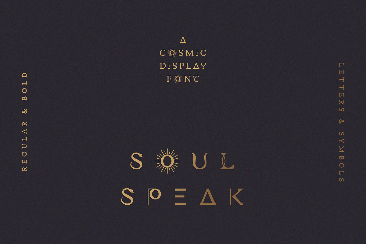 Soul Speak - cosmic symbols serif, a Serif Font by Minna Kaario (Photo 1 of 13)