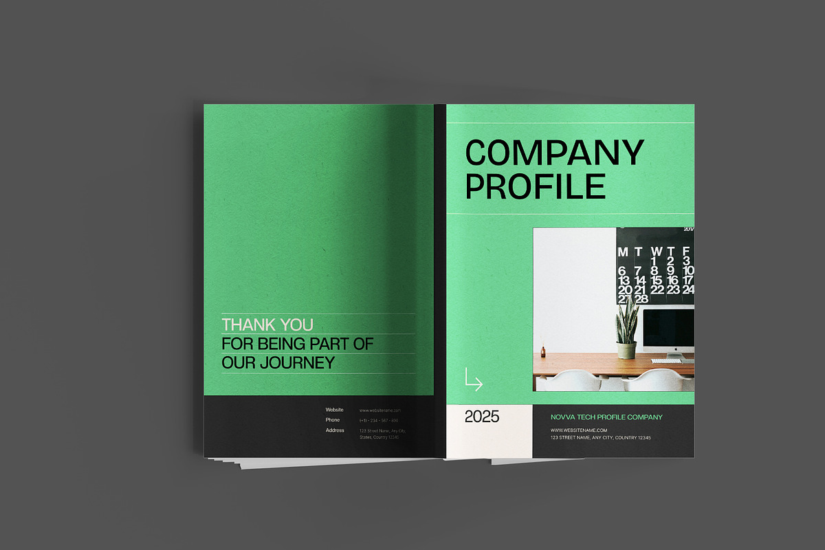 Green Modern Company Profile, a Brochure Template by Neermana (Photo 12 of 12)