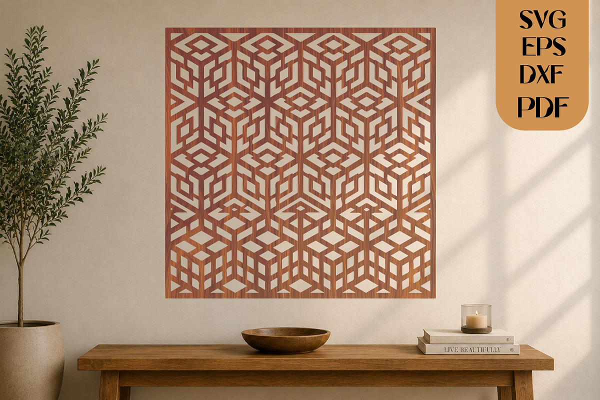 Modern Geometric Wall Art SVG, an Object Graphic by DreamCafeArt (Photo 2 of 4)