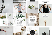12 Minimal Instagram Templates, a Social Media Template by The Reverie Collective (Thumbnail 2 of 2)