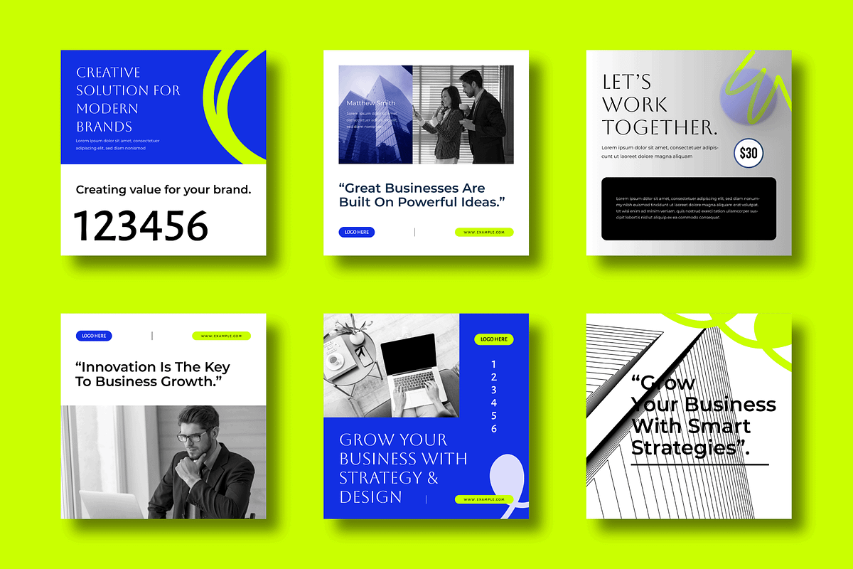Modern Corporate Social Media Post, a Social Media Template by MightyDesign (Photo 1 of 8)