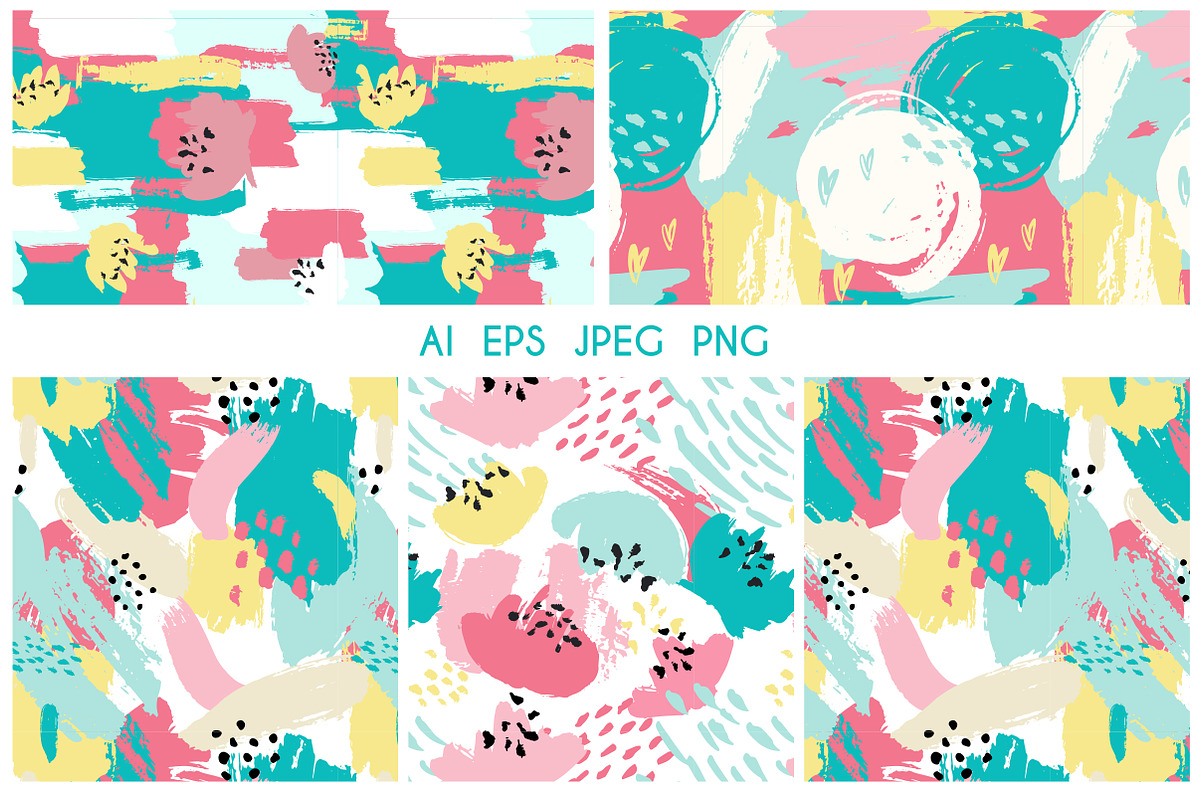 10 abstract brush stroke patterns, a Pattern Graphic by Cozy pattern shop (Photo 6 of 7)