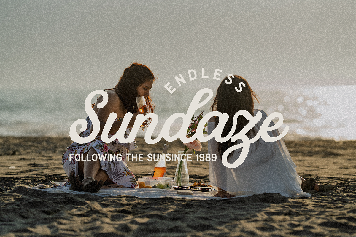 Palm Bay Social Vintage Summer Font, a Script Font by Creacy Studio (Photo 4 of 9)
