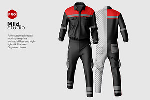 Worker Uniform With Pose Mockup