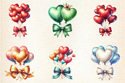 valentine's day balloons Clipart, an Illustration by DreamArtGraphic (Thumbnail 3 of 6)